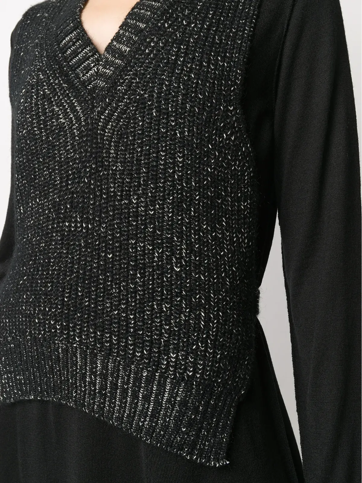 MM6 Maison Margiela スプライスビブパネルドレス - ブラック - 画像5