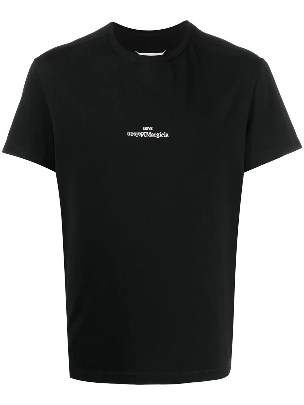 Maison Margiela 歪んだロゴ コットン Tシャツ - 画像1