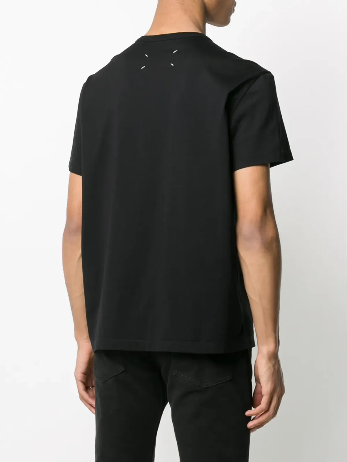 Maison Margiela 歪んだロゴ コットン Tシャツ - 画像4