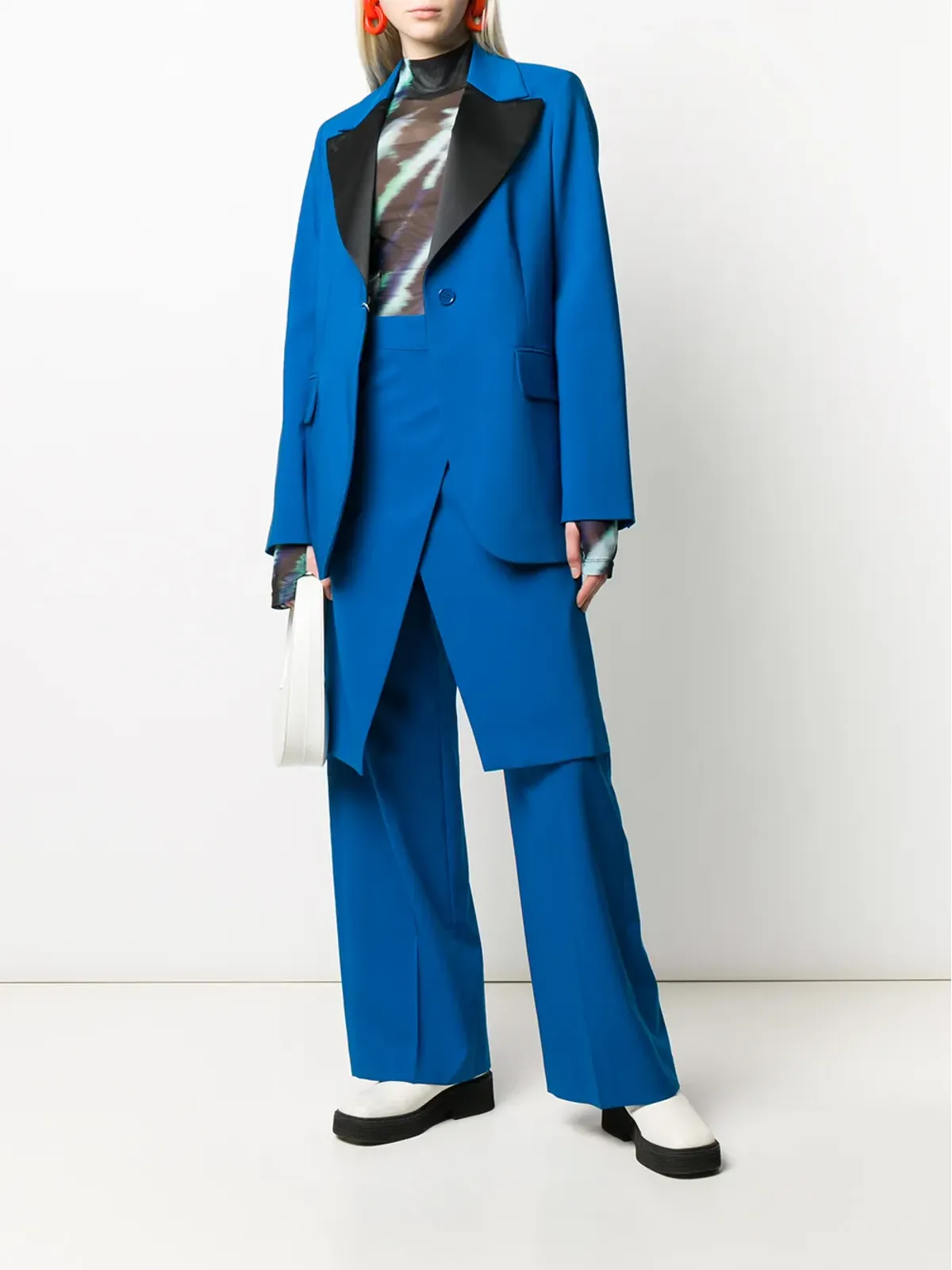 MM6 Maison Margiela コントラストラペル ブレザー - 画像2