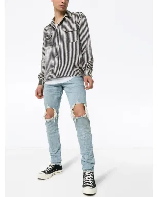 Purple Brand ディストレス仕上げ スリムフィット ジーンズ - ブルー - サムネイル2