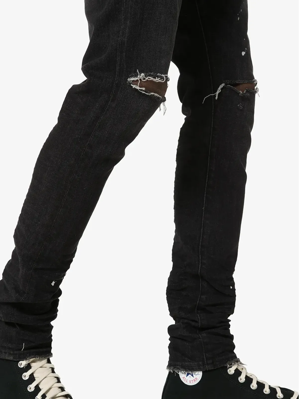 Purple Brand ダメージ加工デニム ジーンズ - 画像5
