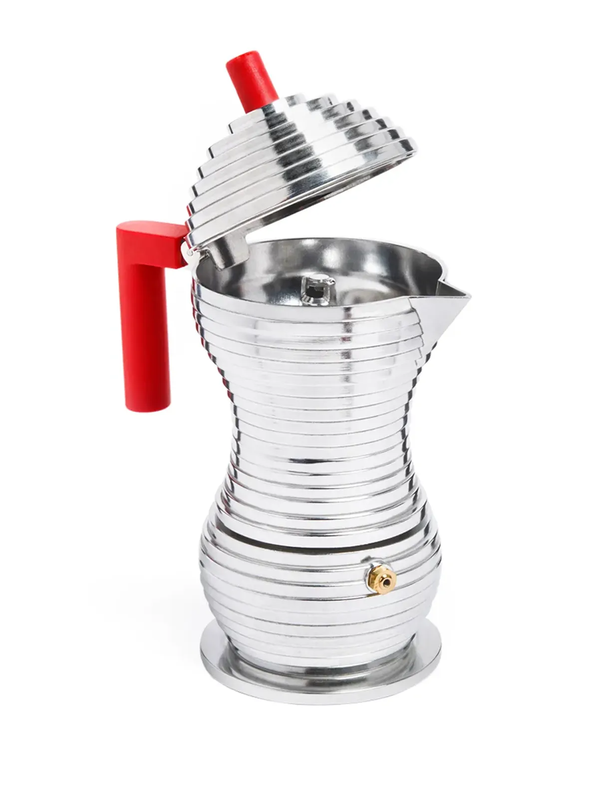 Alessi Pulcina 幾何学エスプレッソポット - シルバー - 画像2