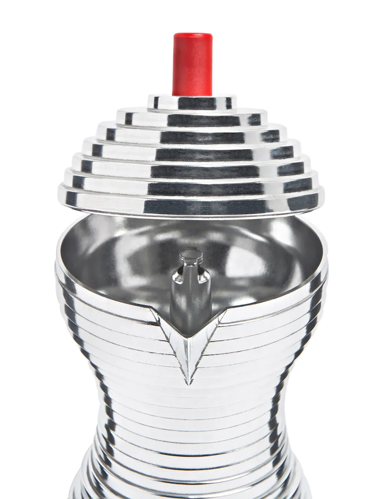 Alessi Pulcina 幾何学エスプレッソポット - シルバー - 画像3