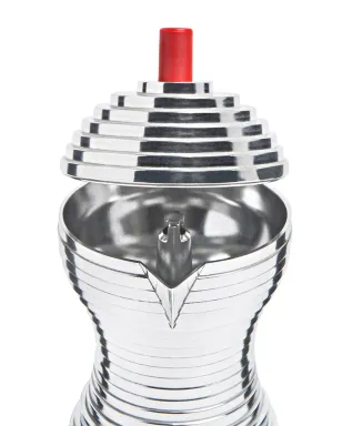 Alessi Pulcina 幾何学エスプレッソポット - シルバー - サムネイル3
