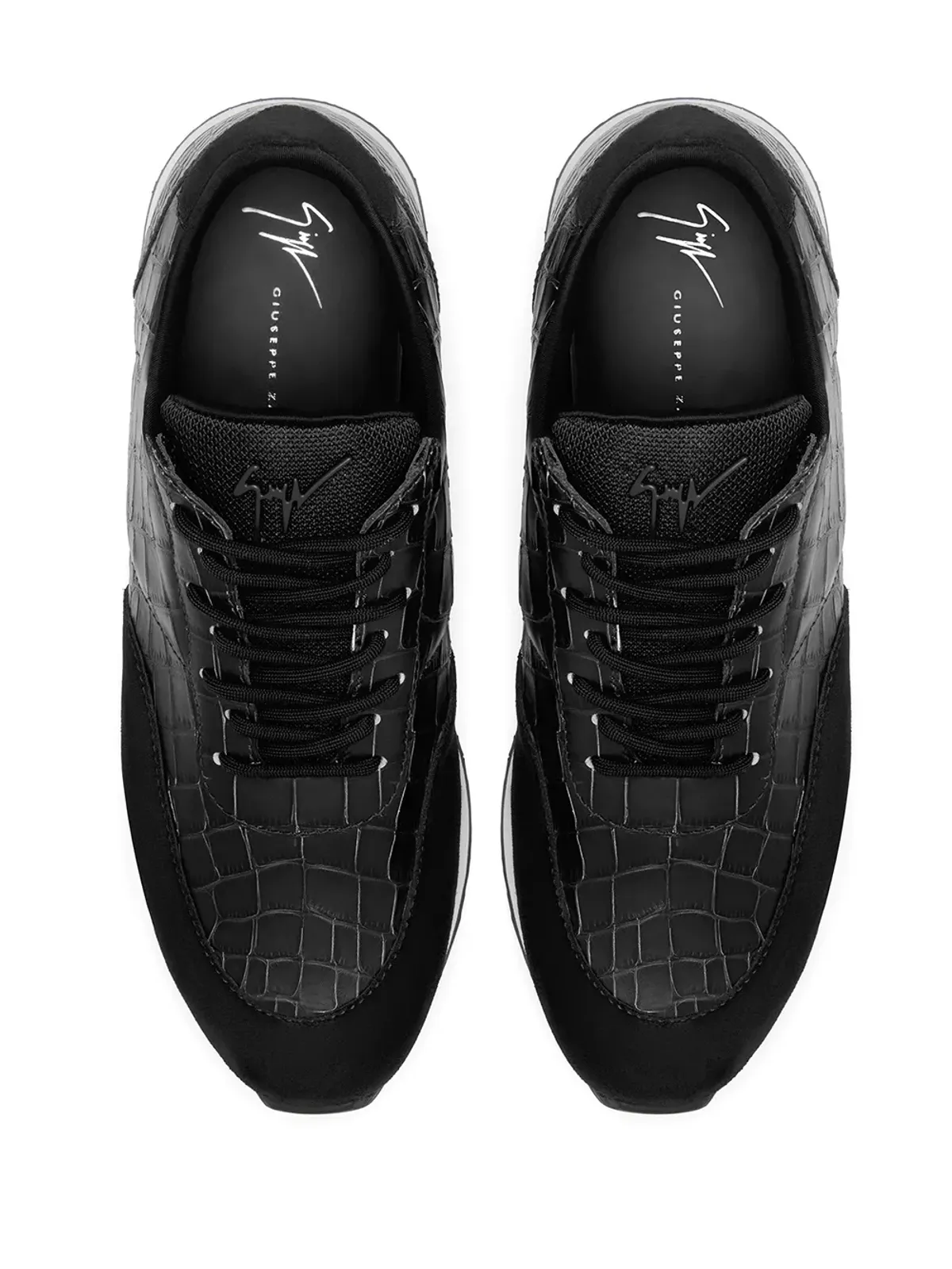 Giuseppe Zanotti ロー・トップ・パネルド・スニーカー - ブラック - 画像4