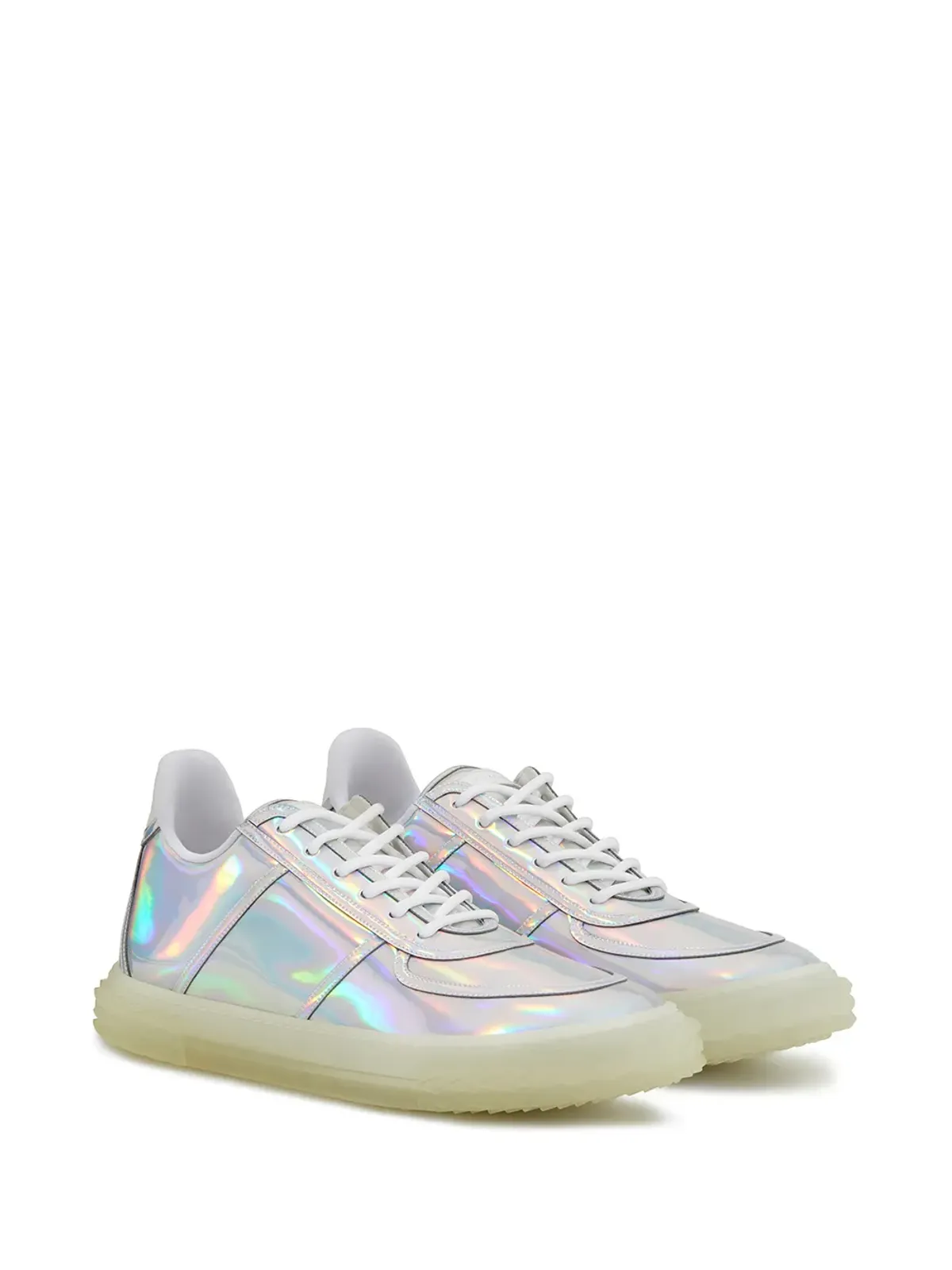 Giuseppe Zanotti ロートップ ホログラフィックエフェクト スニーカー - ホワイト - 画像2
