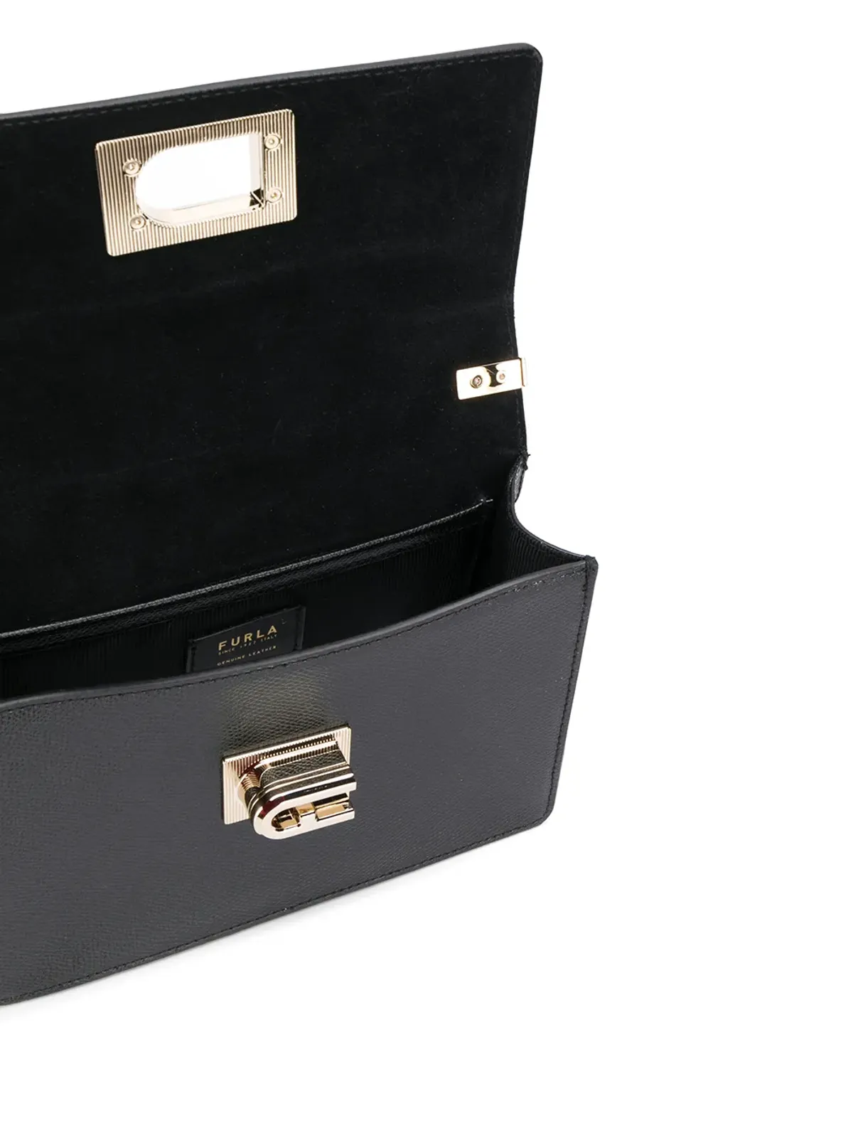 Furla モノグラム クラスプ クロスボディバッグ - Black - 画像5