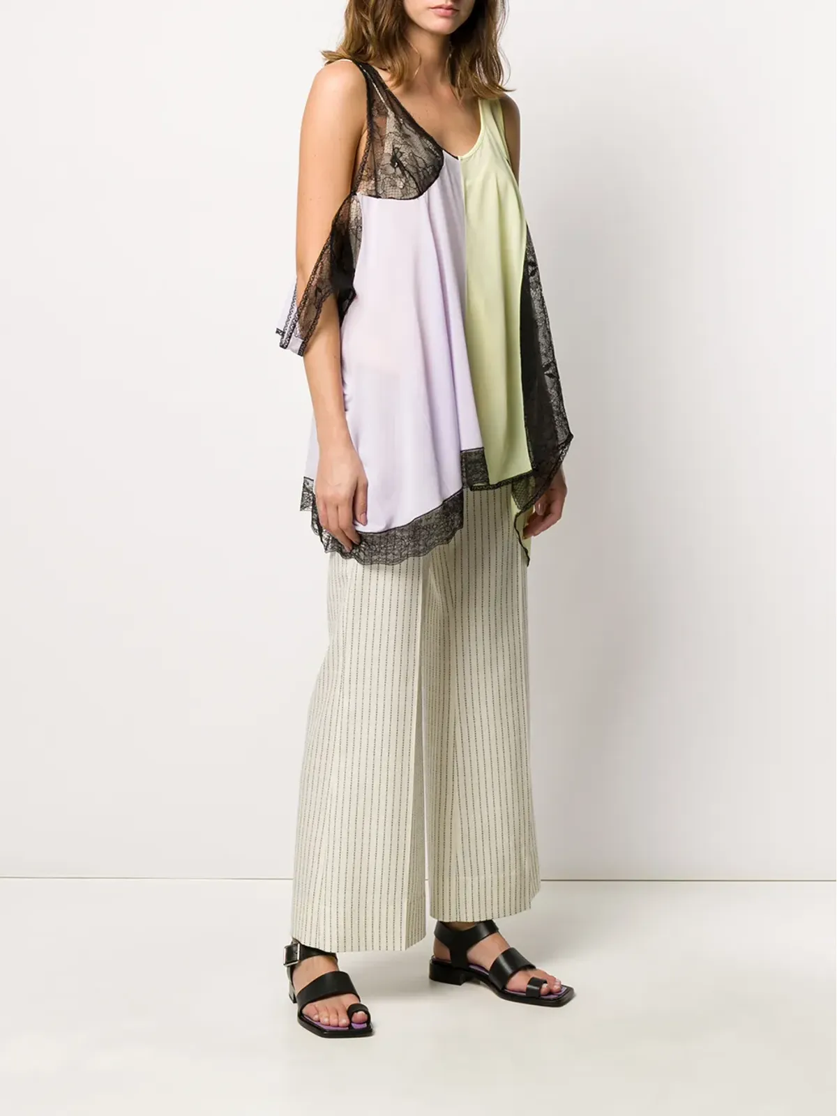 Maison Margiela アシンメトリック パネルド ベストトップ - 画像3