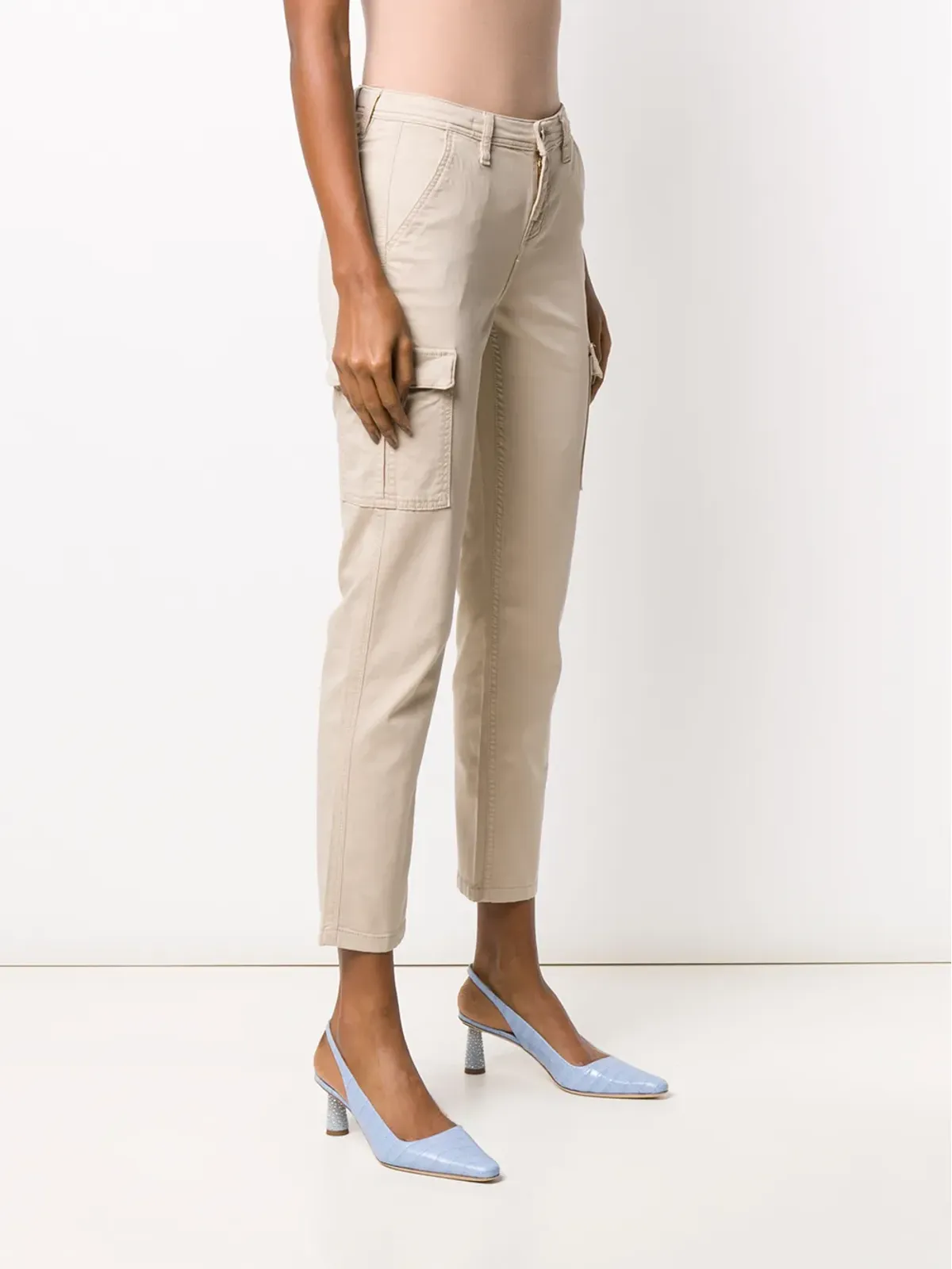 7 For All Mankind cropped slim-fit trousers - 画像3