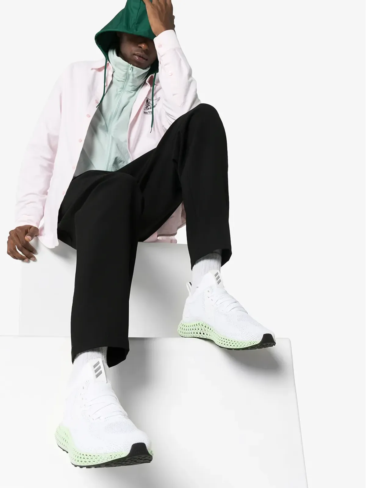 adidas アルファエッジ 4D Reflective White スニーカー - 画像2