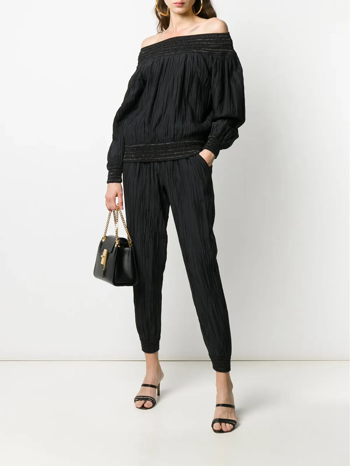 Issey Miyake Pre-Owned 1970年代ギャザー入りトップスとパンツのセット - 画像2