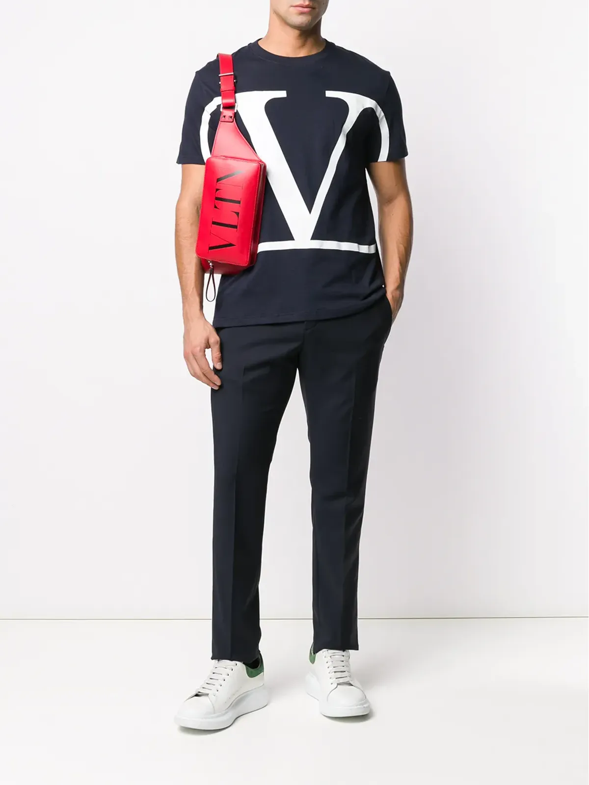 Valentino Garavani サイドストライプ テーラードパンツ - 画像2