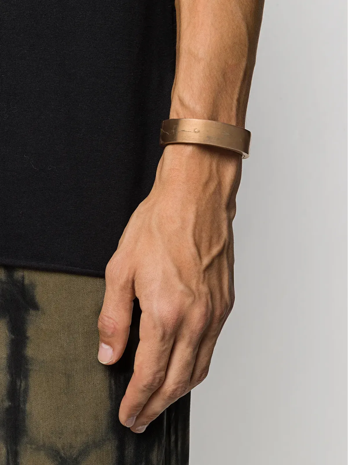 Parts of Four Sistema distressed finish cuff - Metallic - 画像2