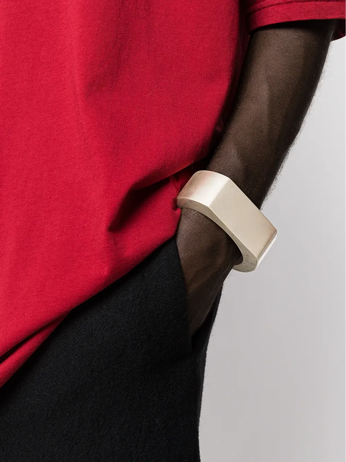 Parts of Four Crescent Plane cuff - Silver - 画像2