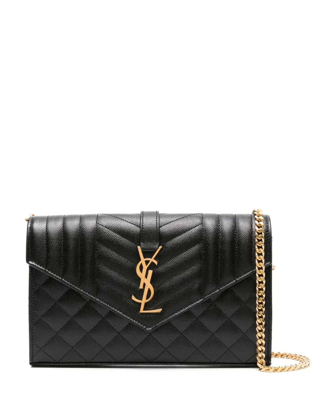Saint Laurent エンベロープ レザー クロスボディバッグ - 画像1