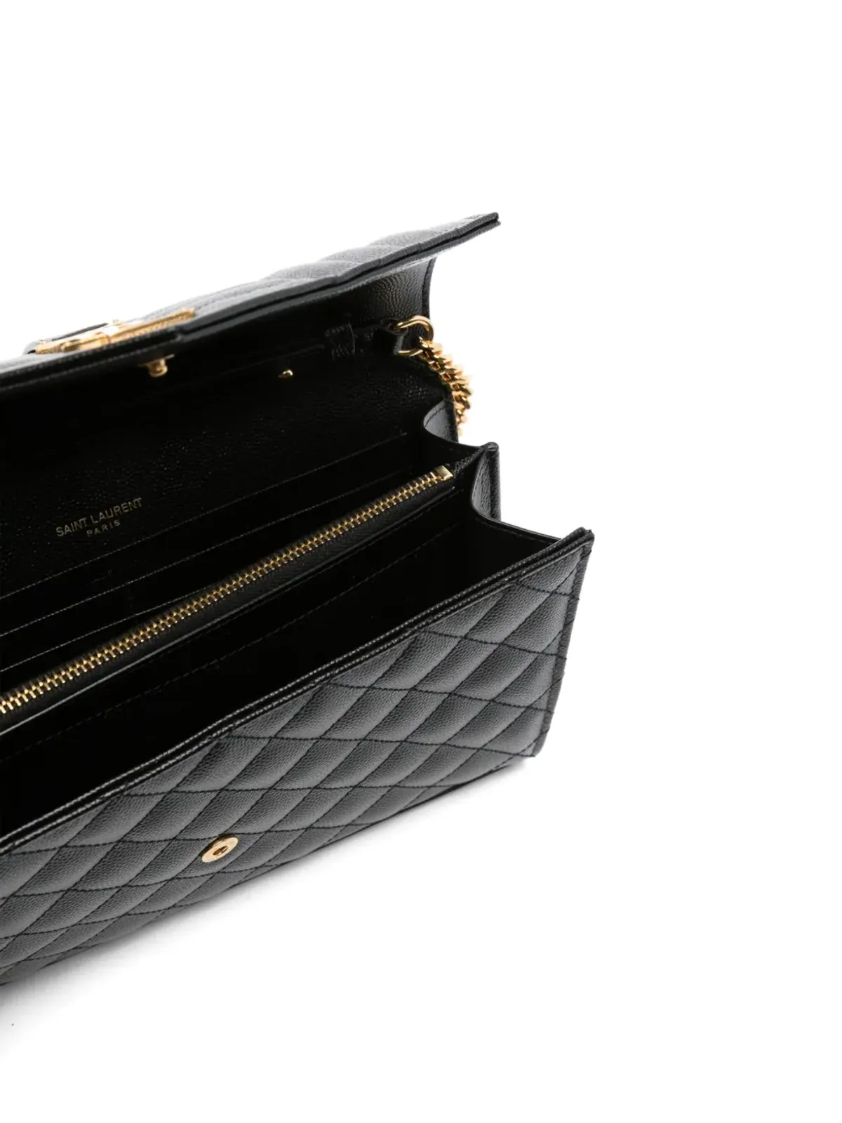 Saint Laurent エンベロープ レザー クロスボディバッグ - 画像5