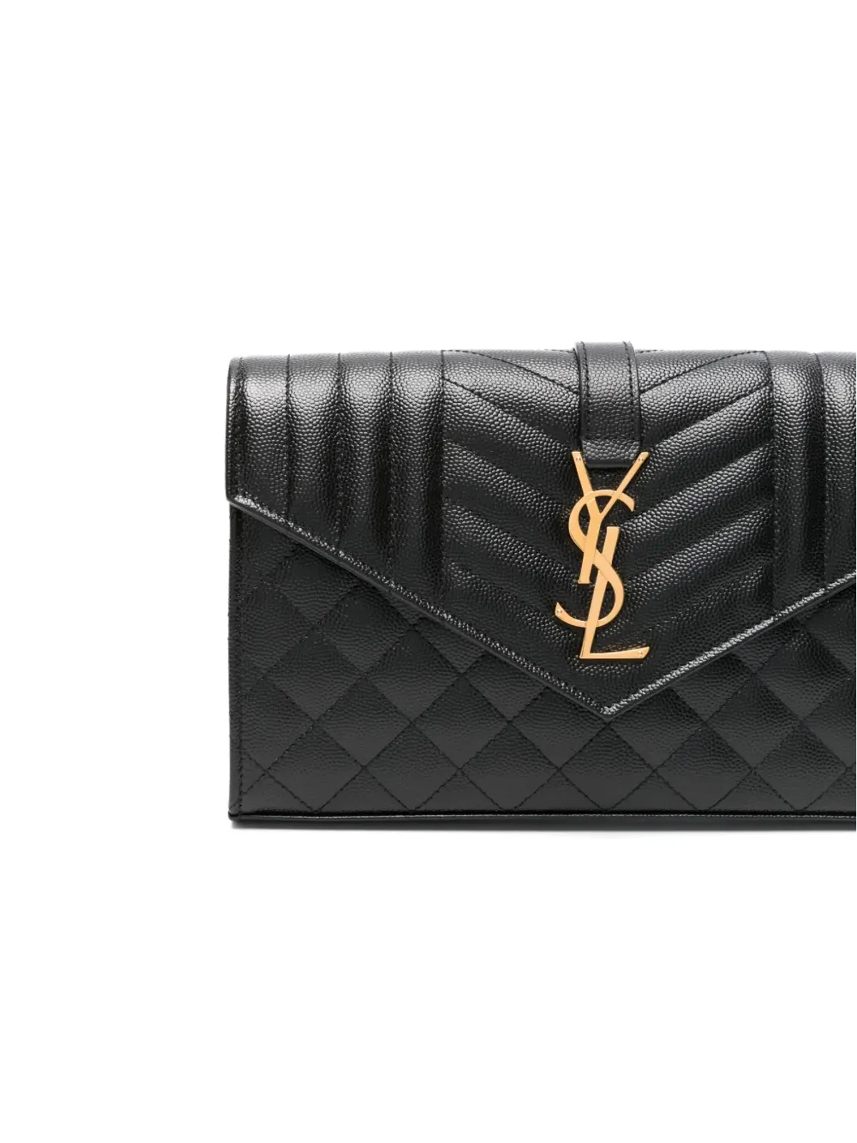 Saint Laurent エンベロープ レザー クロスボディバッグ - 画像4