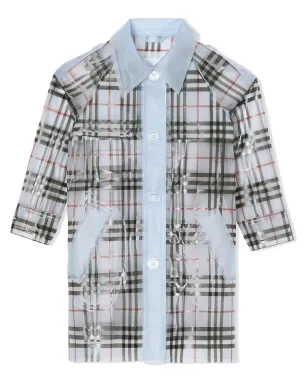 Burberry Kids チェック柄防水トレンチコート - サムネイル1