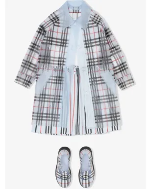 Burberry Kids チェック柄防水トレンチコート - サムネイル2