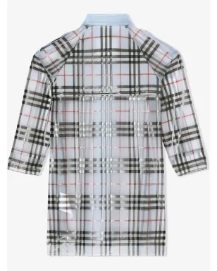 Burberry Kids チェック柄防水トレンチコート - サムネイル3