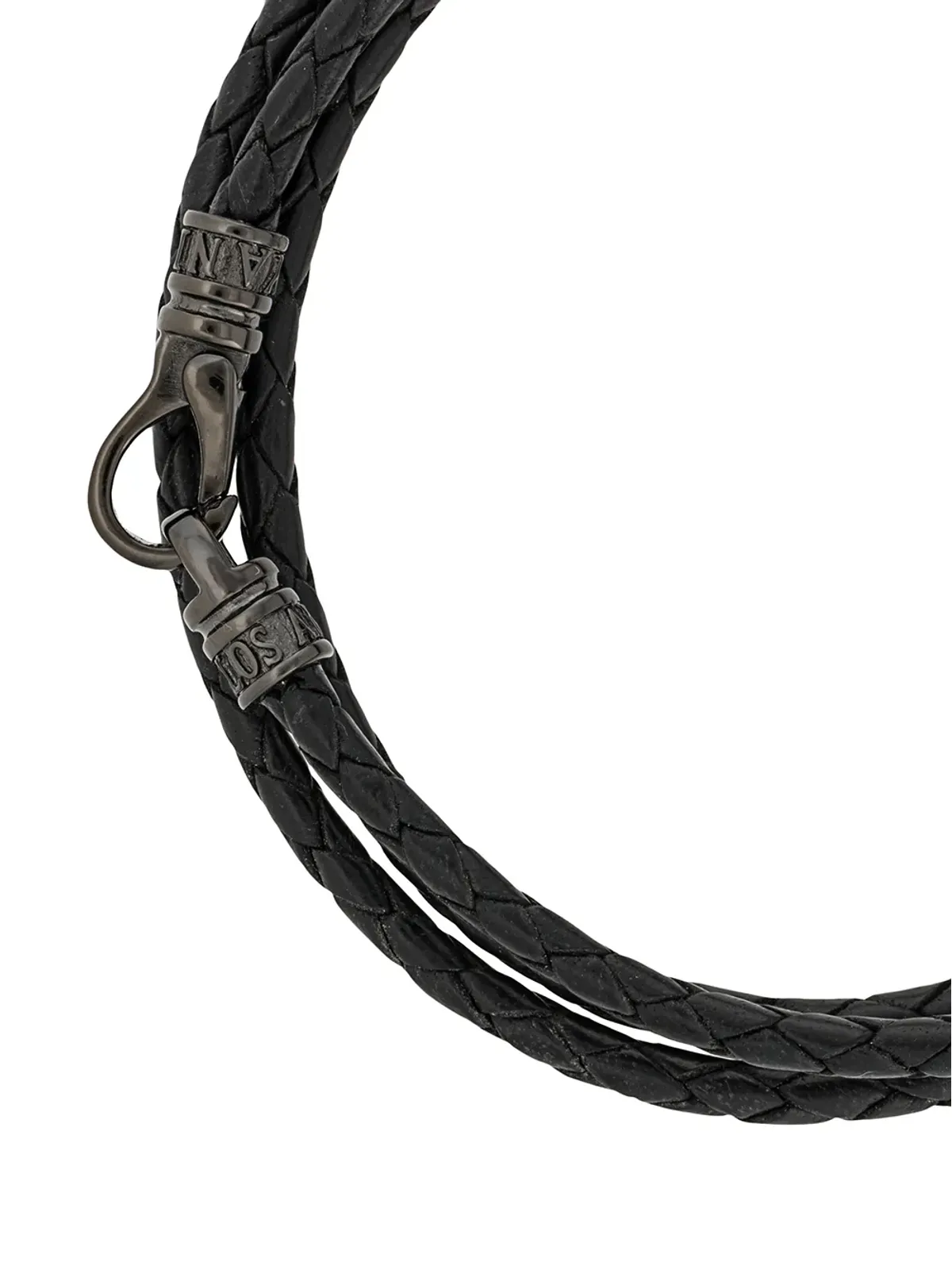Nialaya Jewelry ラップアラウンド レザー ブレスレット ブラック - 画像3