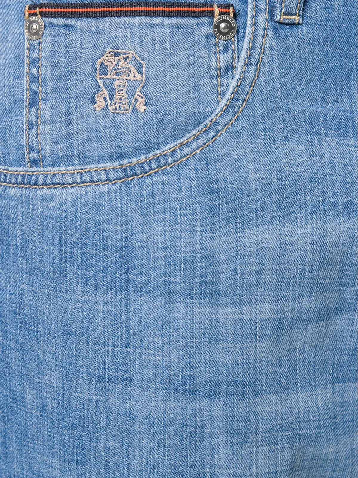 Brunello Cucinelli ミッドライズストレートジーンズ ブルー - 画像5