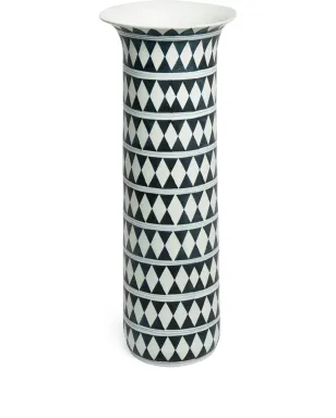 L'Objet ジオメトリックパターン磁器花瓶 ブラック - サムネイル1