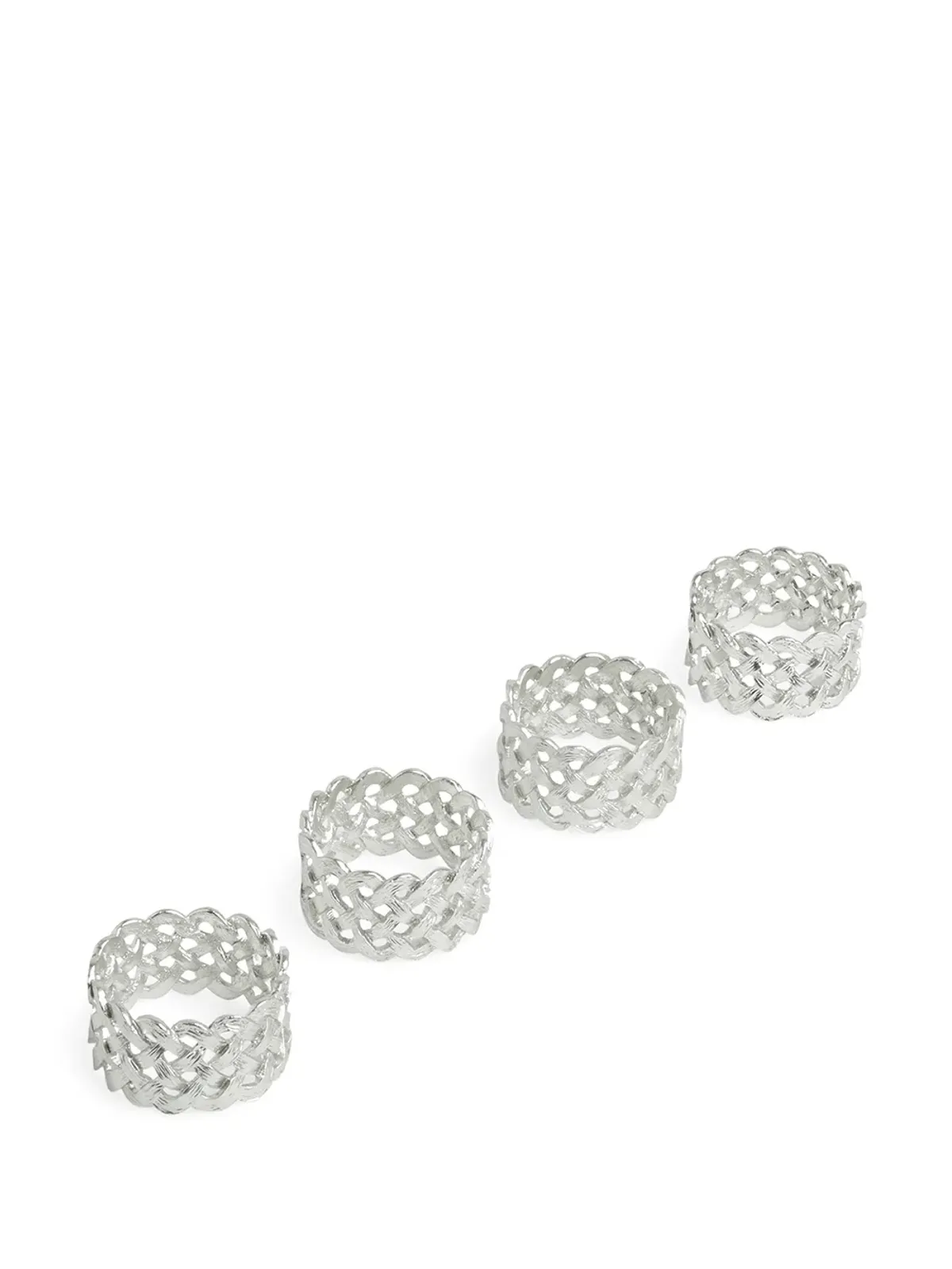 L'Objet 編み込みデザインのナプキンリング - メタリック - 画像2