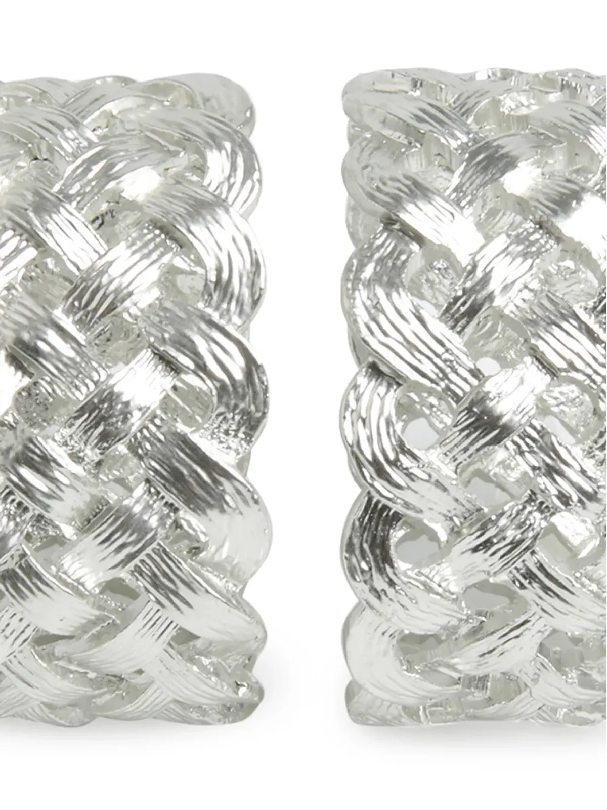 L'Objet 編み込みデザインのナプキンリング - メタリック - 画像3