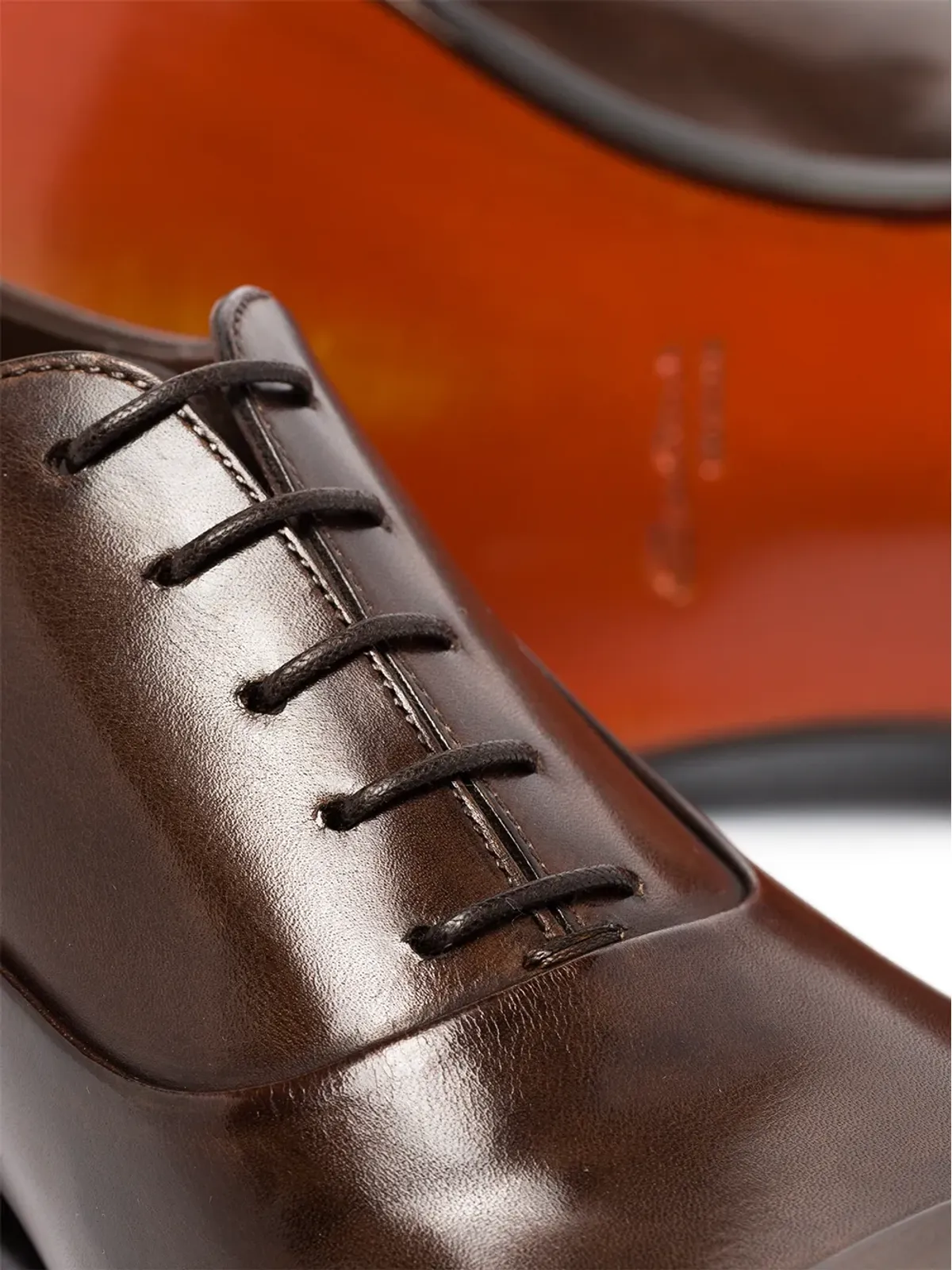 Santoni クラシック レースアップ オックスフォードシューズ - ブラウン - 画像3