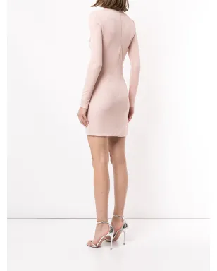 TOM FORD ギャザー入りフィットドレス（ピンク） - サムネイル4
