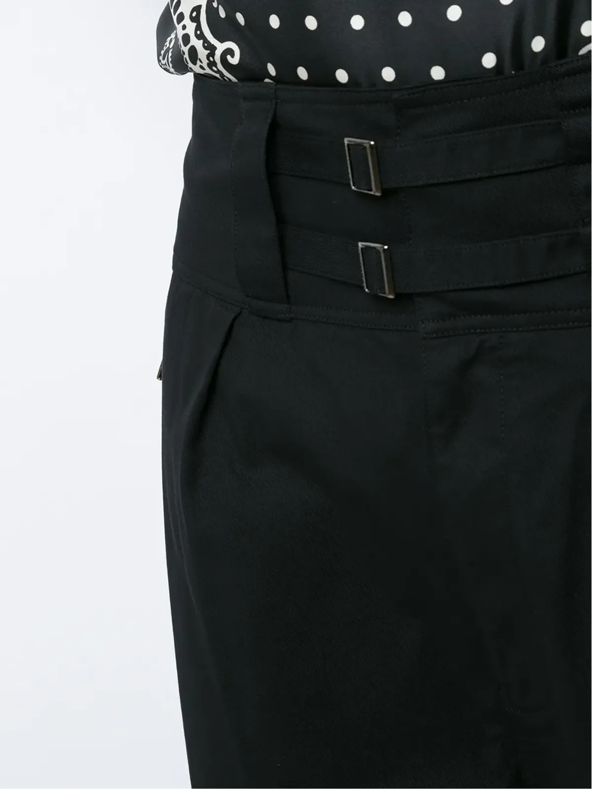 Dolce & Gabbana ダブルバックルファスニング トラウザーズ - ブラック - 画像5