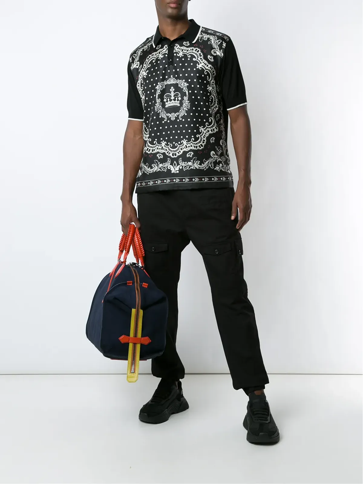 Dolce & Gabbana ダブルバックルファスニング トラウザーズ - ブラック - 画像2