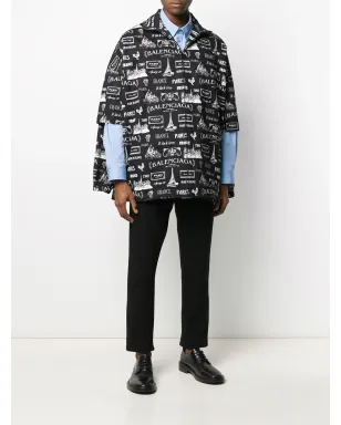 Balenciaga パリプリント レイヤードスリーブジャケット - サムネイル2