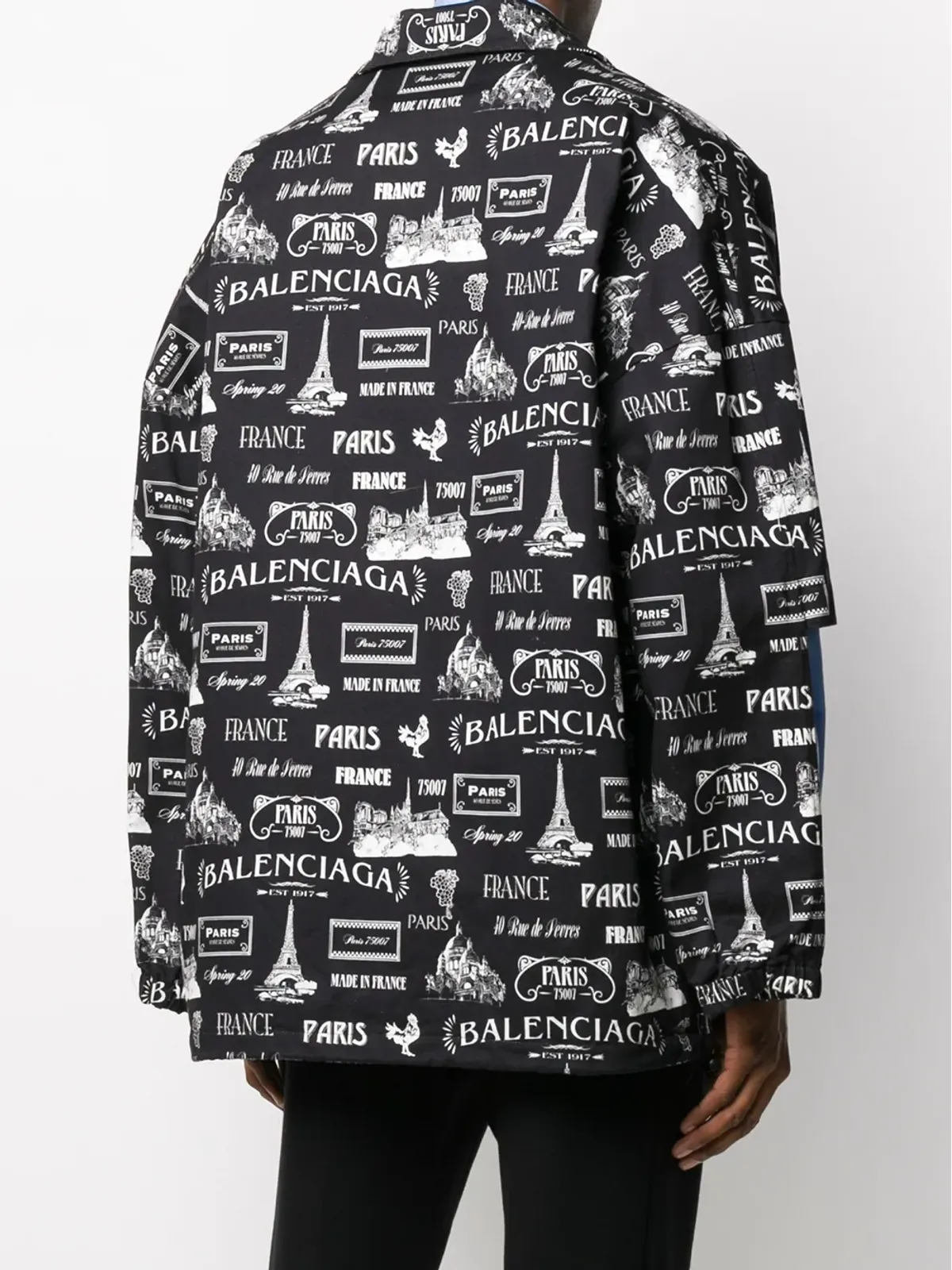 Balenciaga パリプリント レイヤードスリーブジャケット - 画像4