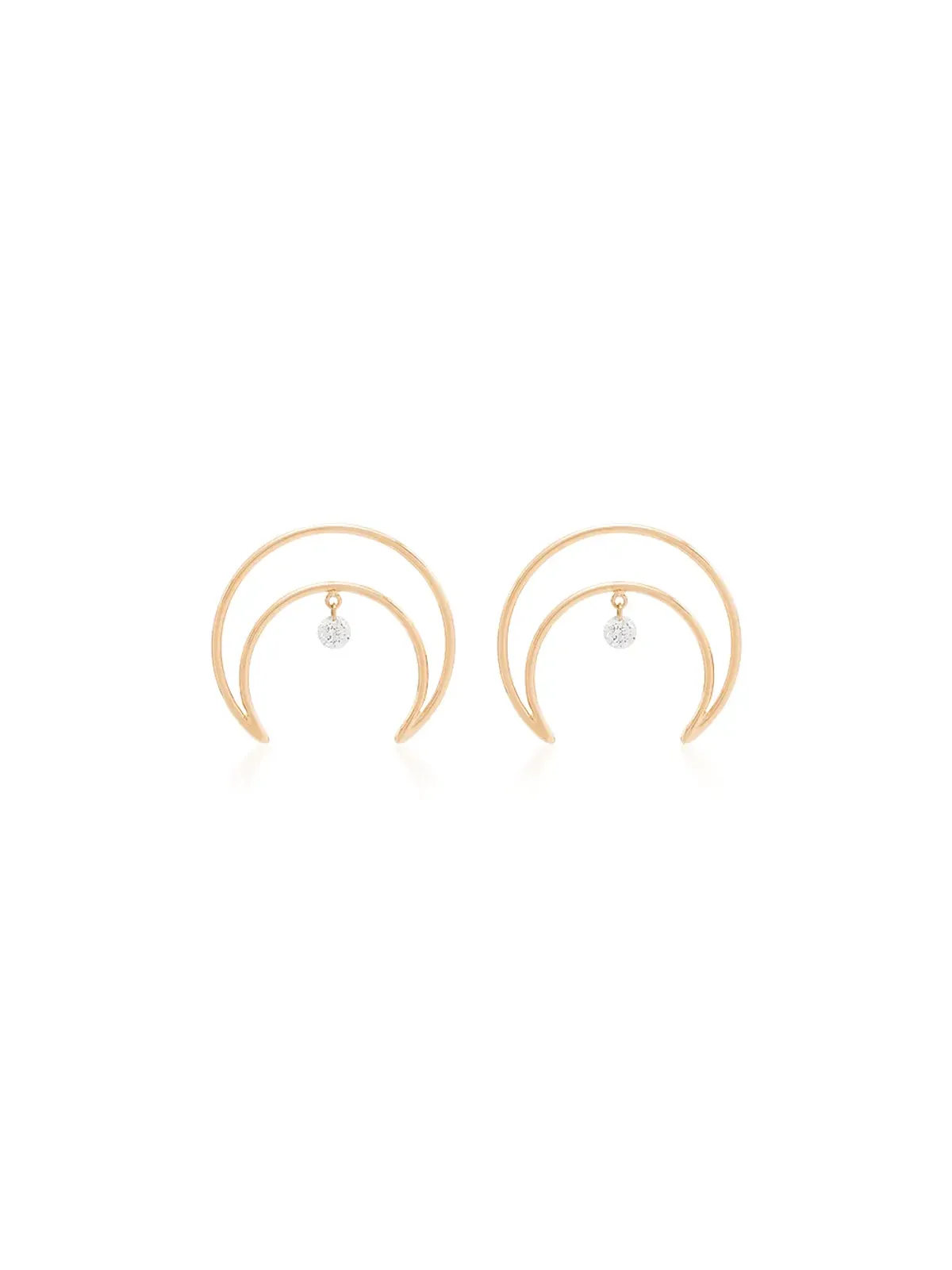 Persée 18K イエローゴールド クレセントムーン イヤリング - 画像1