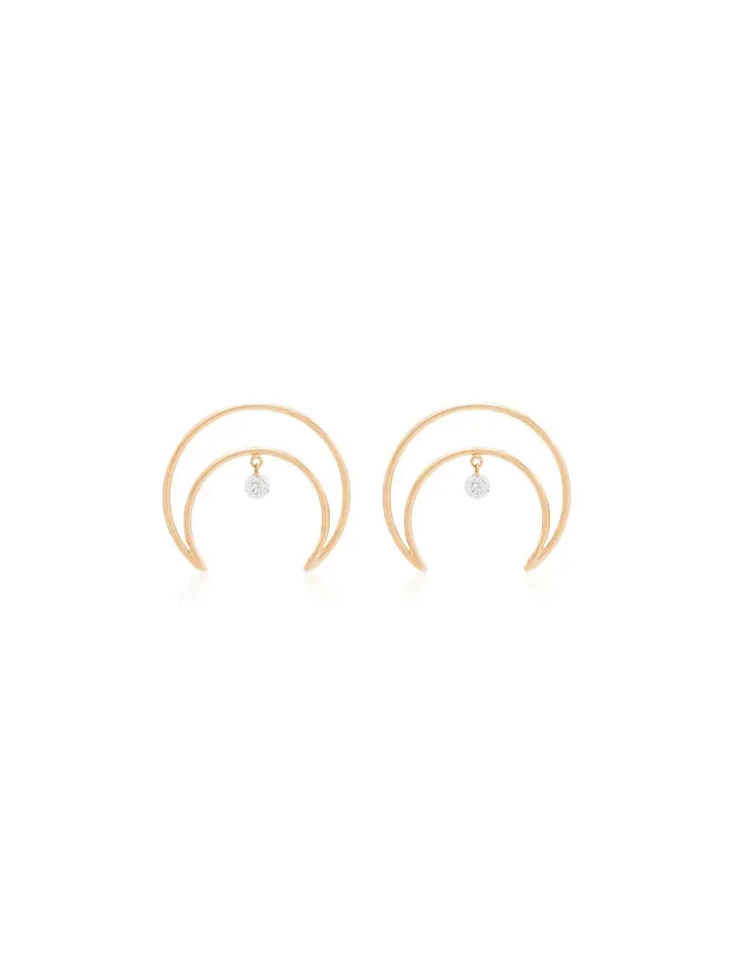 Persée Persée 18K イエローゴールド クレセントムーン イヤリングの商品画像