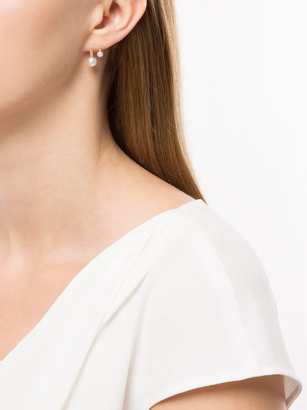 TASAKI 18kt イエローゴールド Balance Note コレクションライン アコヤ真珠 スタッドピアス - 画像2