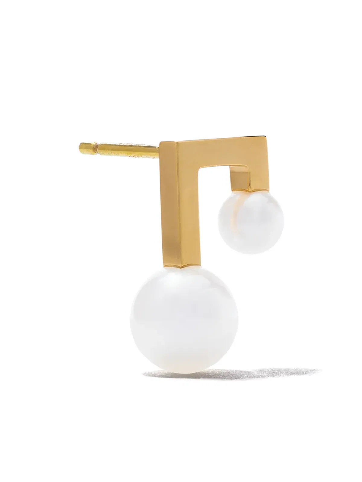 TASAKI 18kt イエローゴールド Balance Note コレクションライン アコヤ真珠 スタッドピアス - 画像3