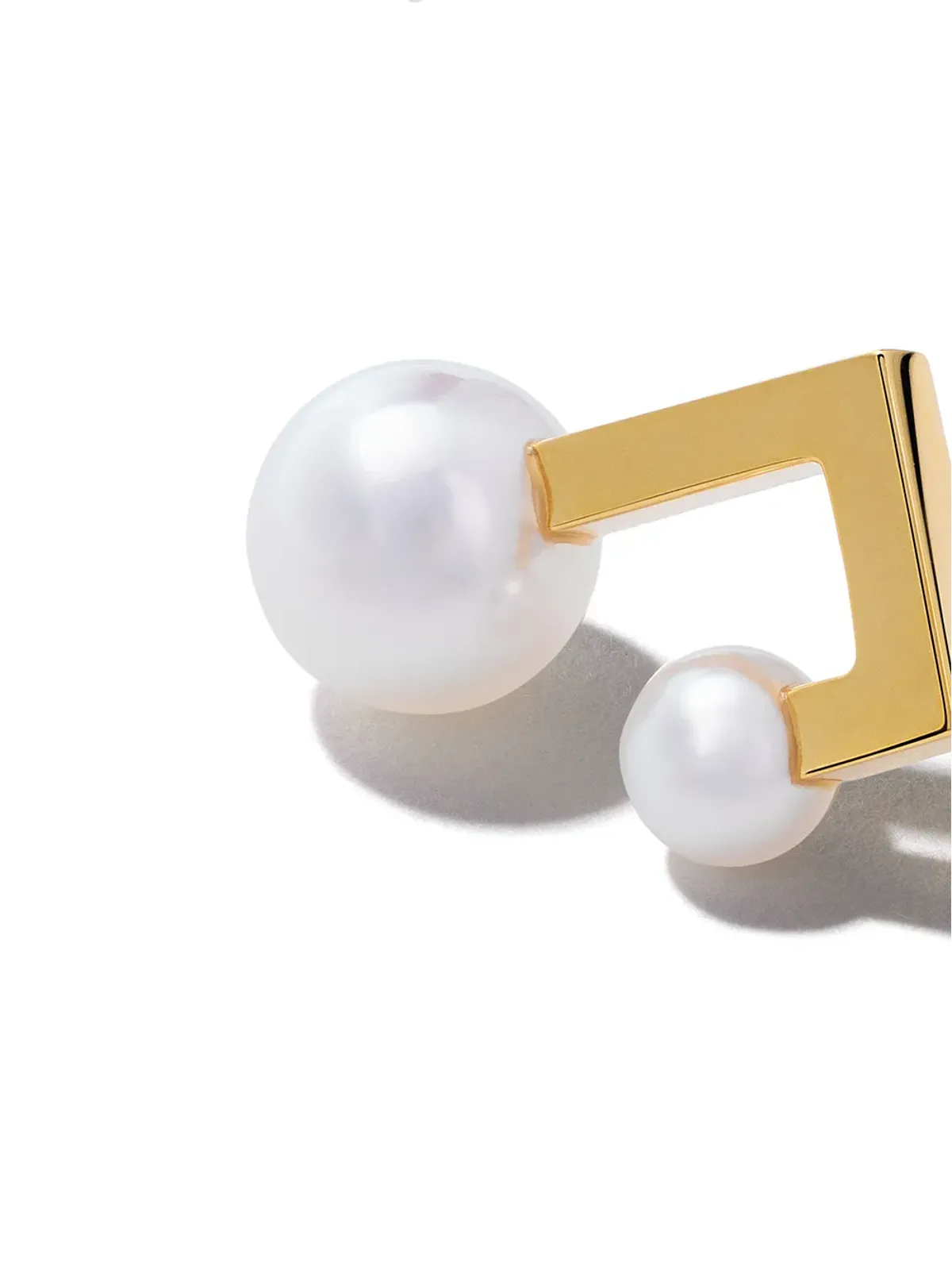 TASAKI 18kt イエローゴールド Balance Note コレクションライン アコヤ真珠 スタッドピアス - 画像4
