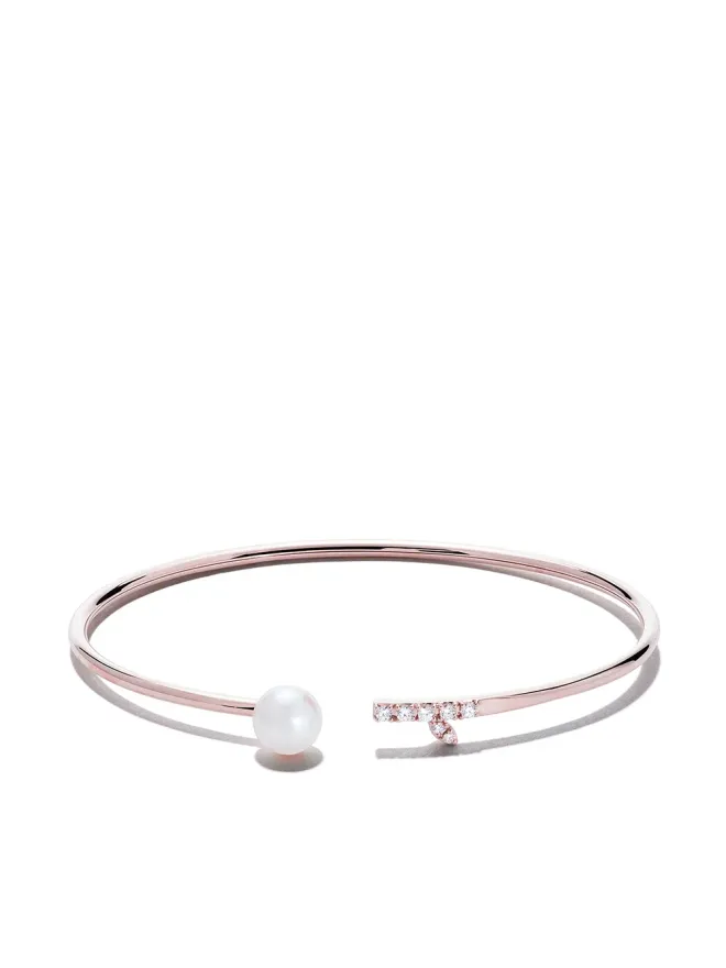 TASAKI TASAKI 18kt ローズゴールド アコヤ真珠とダイヤモンド バングルの商品画像