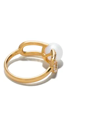 TASAKI 18kt イエローゴールド コレクションライン ファインリンクス ダイヤモンド・アコヤ真珠 リング - サムネイル4