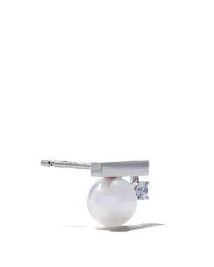 TASAKI 18ktホワイトゴールド ダイヤモンド コレクションライン ペティ バランス クラス イヤリング - シルバー - サムネイル4