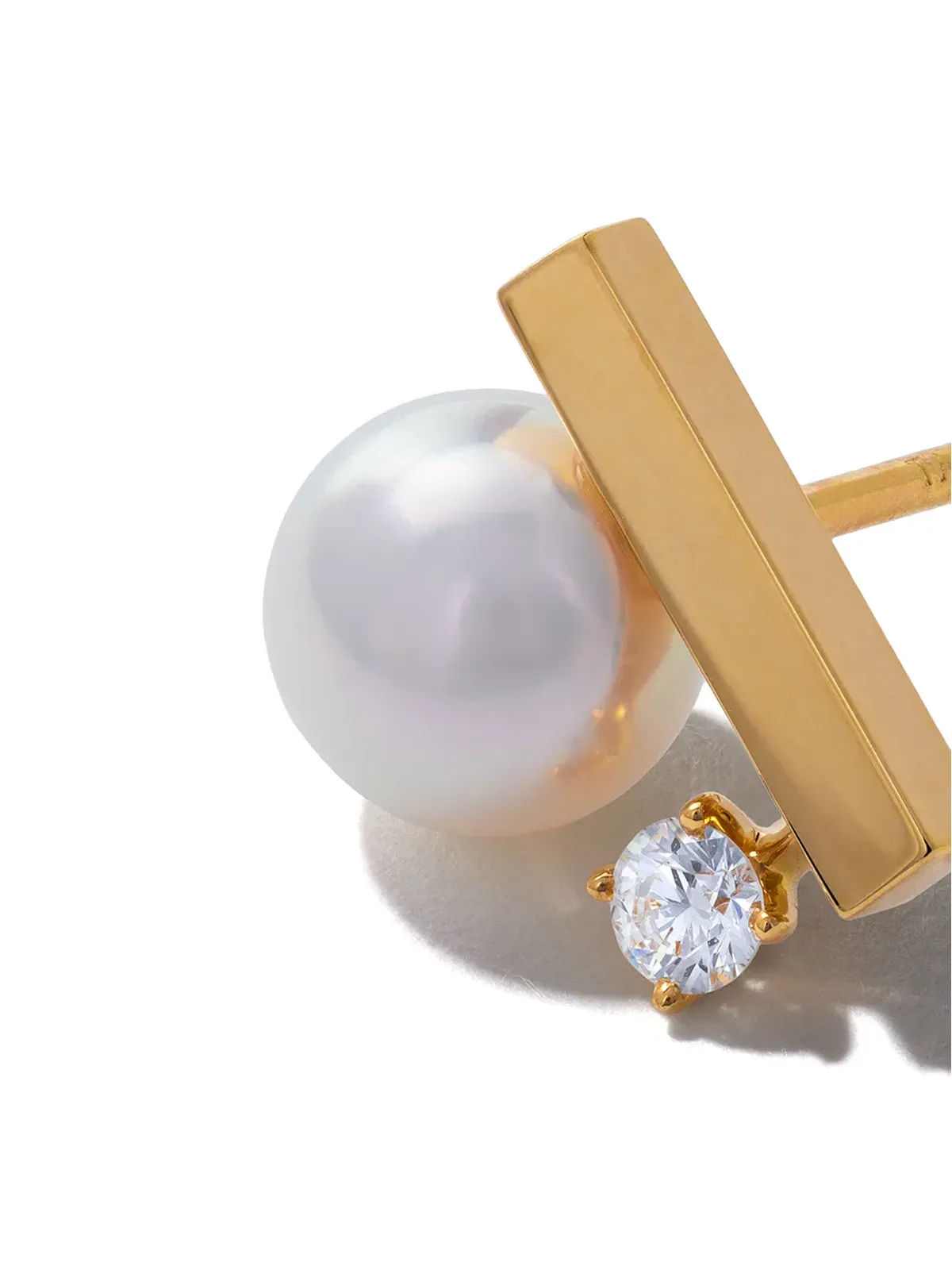 TASAKI 18K イエローゴールド ダイヤモンド コレクションライン プチ バランス クラス イヤリング - 画像3