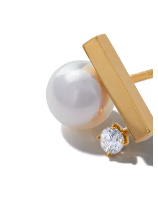 TASAKI 18K イエローゴールド ダイヤモンド コレクションライン プチ バランス クラス イヤリング - サムネイル3