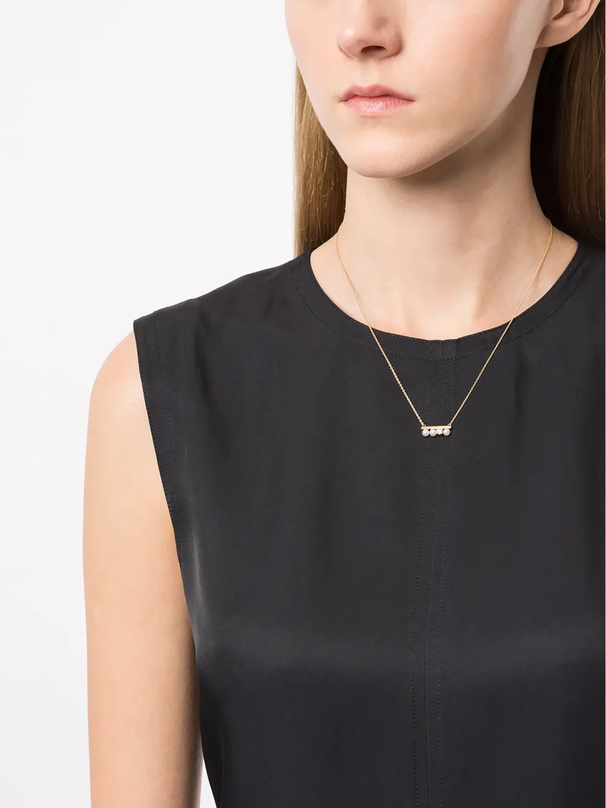TASAKI 18K イエローゴールド コレクションライン Petit Balance Solo アコヤパールとダイヤモンド ペンダント - 画像2
