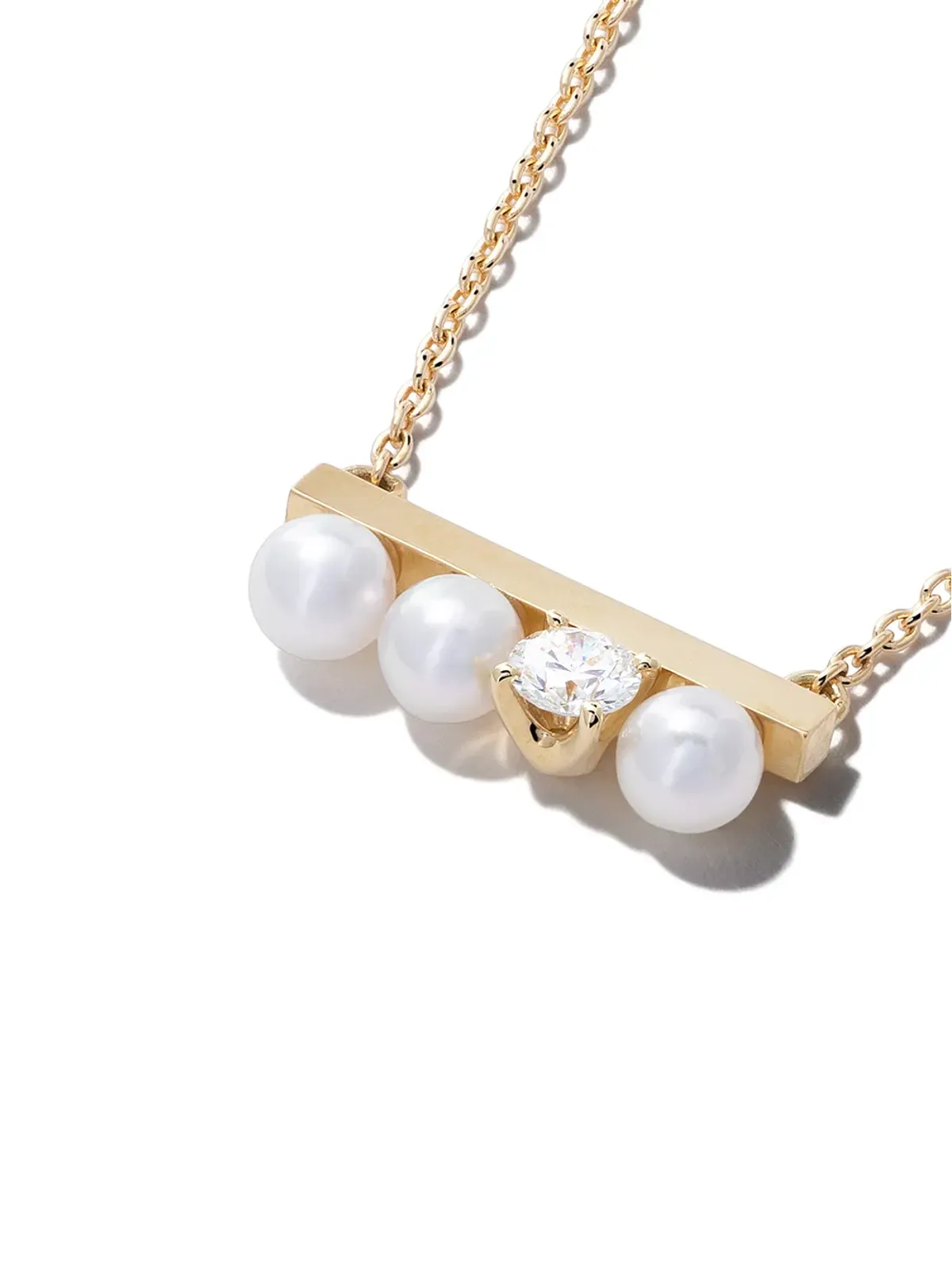 TASAKI 18K イエローゴールド コレクションライン Petit Balance Solo アコヤパールとダイヤモンド ペンダント - 画像3