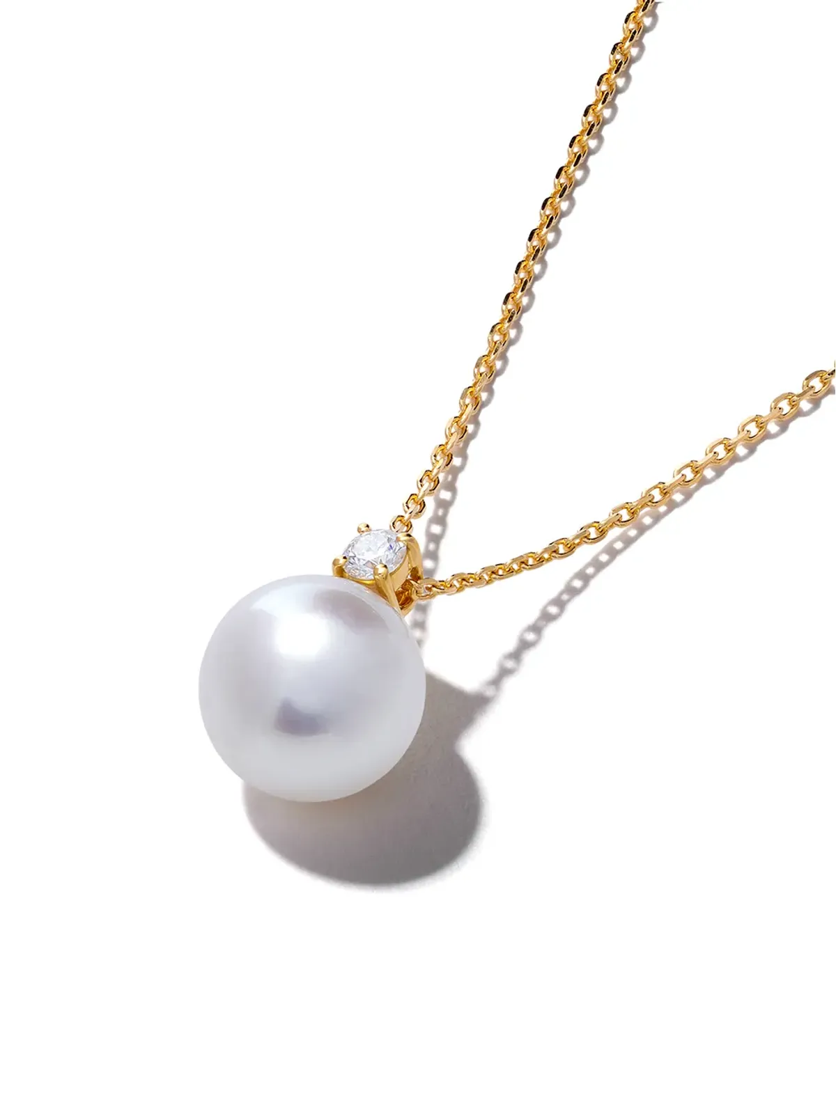 TASAKI 18kt イエローゴールド アコヤ真珠とダイヤモンド ペンダント - 画像3
