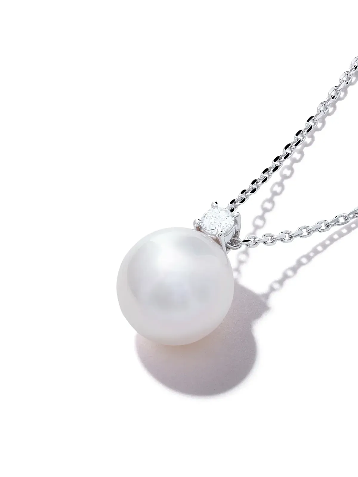 TASAKI 18ktホワイトゴールド アコヤ真珠とダイヤモンド ペンダント - 画像3